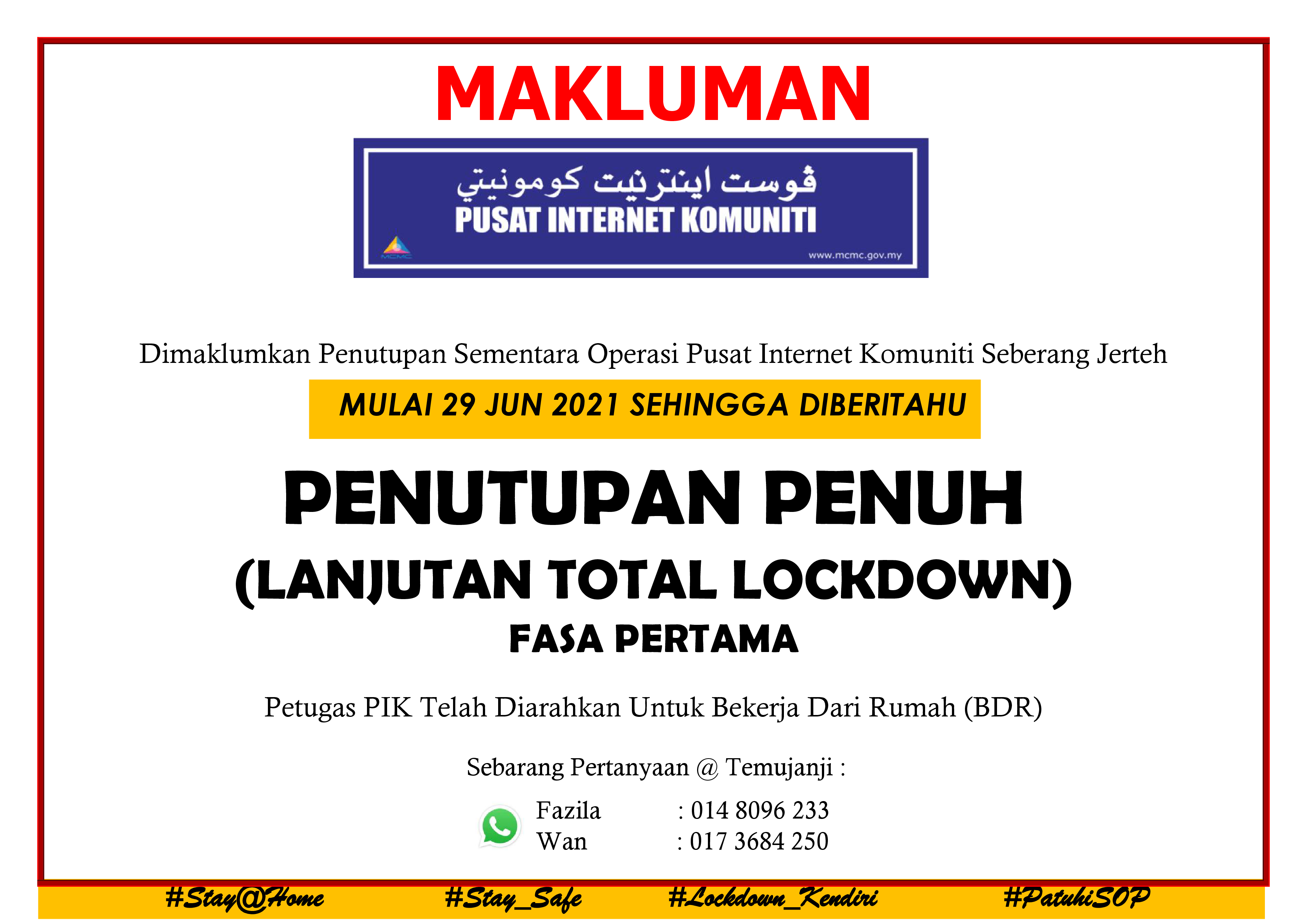 lockdown notis 3